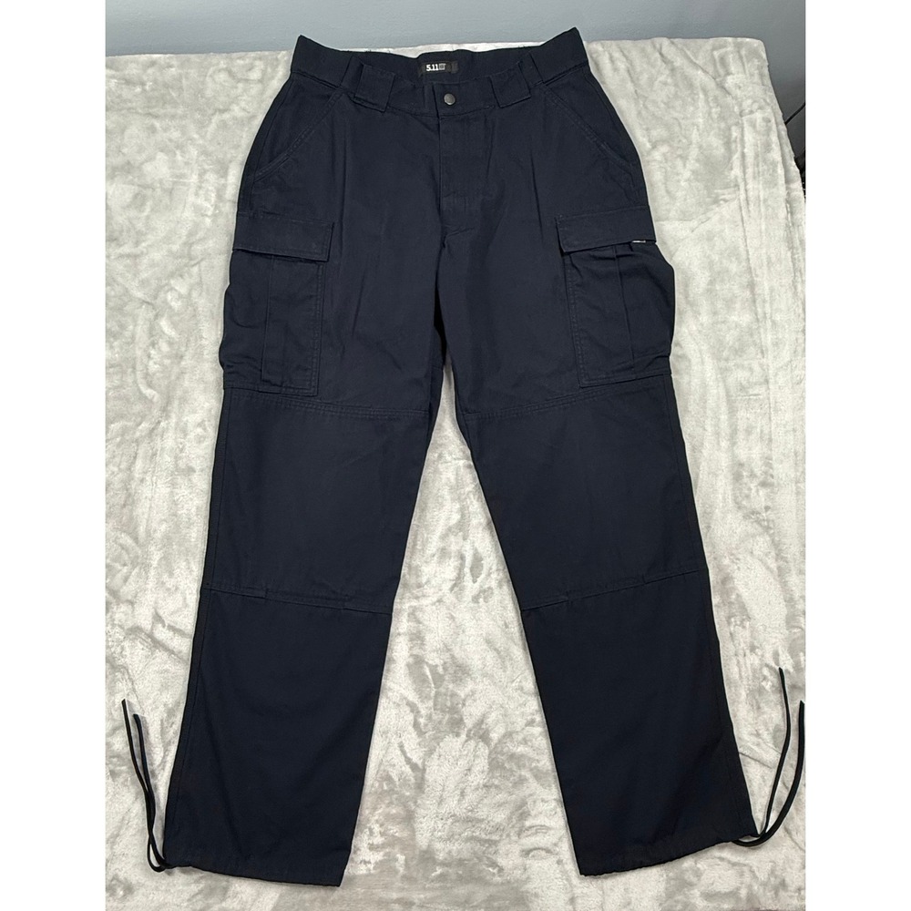 5.11 Tactical Womens Ripstop Cargo Pants Navy Blue Size Large Regular Workwear